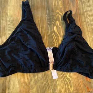 Savage X Fenty black logo printed bra
